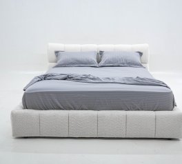 Ліжко м'яке двоспальне Шик Галичина Айро з підйомним механізмом та нішею для білизни