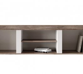 Полиця SFW Канді Білий альпійський / Дуб стірлінг / Білий матовий