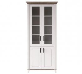 Вітрина REG2D2W Канді Білий альпійський / Дуб стірлінг / Білий матовий
