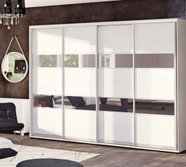Шкаф-купе Комфорт мебель Модель-3 крашеный высокий глянец 4 дверный 400 см