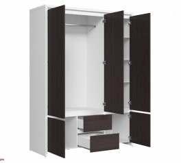 Шкаф BRW Poland Kaspian 3 дверный каштан 154 см