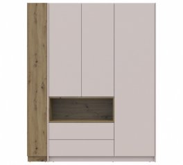 Шафа для одягу з нішею та пеналом Дорос Дейл кашемір 3 дверна 178 см