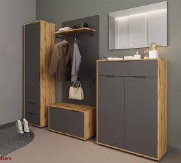 Комод 2дв 1шх Нитро графит