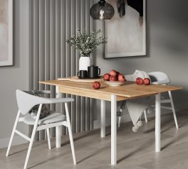 Стіл-трансформер Lunch Дуб крафт золотий/Білий