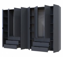 Шкаф Дорос Гелар графит 8 дверной 310 см