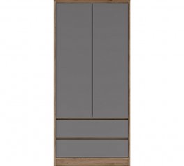 Шкаф 2Д2Ш Сокме Бум 2 дверный серый шифер
