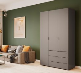 Шкаф для одежды Дорос Геллар графит 3 ДСП 116,2 см