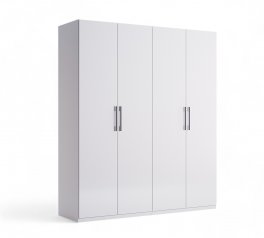 Шкаф 4дв Миромарк Фемели 4 дверный белый глянец 180 см