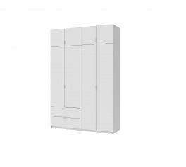 Шкаф Дорос Лукас белый 4 дверный с 2-мя ящиками 160 / 180 см