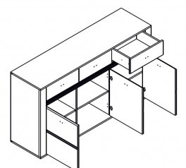 Комод KOM3D3S Селена
