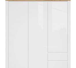 Шкаф SZF3D2S BRW Poland Holten 3 дверный белый 181 см