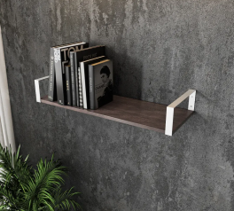 Полка настенная венге темный/белый XR28