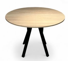 Стіл круглий розкладний Lite Slide / Лайт слайд MebliRoMax D1100 ЛДСП 18 мм