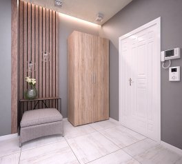 Шкаф Морели SТ 0009 2 дверный дуб сонома с трубой 100 см