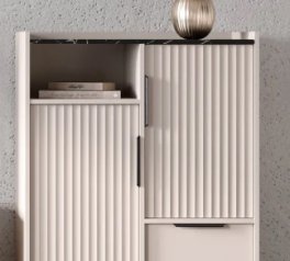 Комод KOM2D2S Фреско Кашемір / Темний мармур