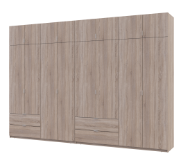 Шкаф для одежды Дорос Лукас дуб сонома 8 дверный 340 см