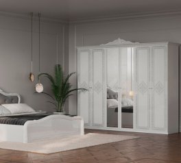 Модульная спальня Luiza/Луиза Миромарк Белый глянец
