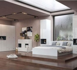 Модульная спальня Toskana/Тоскана Киевский Стандарт Нимфея Альба/Бетон/Нимфея Альба