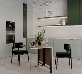 Стол-трансформер Voody Дуб сонома/Чёрные ноги