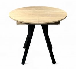 Стол круглый раскладной Lite Slide / Лайт Слайд MebliRoMax D800 ЛДСП 18 мм