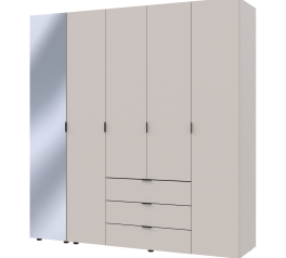 Шкаф для одежды Дорос Гелар кашемир 4-х дверный/Зеркало 194 см