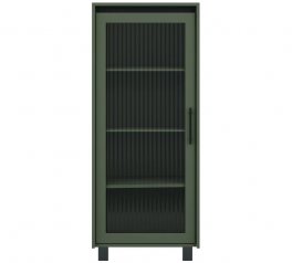 Вітрина REG1W Лаундж Зелений димчастий / Чорний