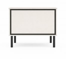 Тумба приліжкова KOM1S Хілс/Heels Кашемір/Чорний Гербор