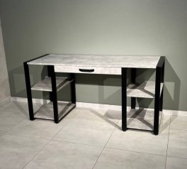 Стіл компютерний LOFT 2-х тумбовий Дуб Сонома / Чорний мат MebliRoMax