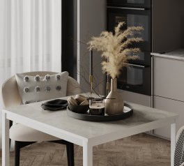 Обідній стіл Brevity Loft mini Ательє світлий/Білий метал