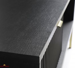 Тумба під ТВ Nova/Нова RTV154 Чорний золоті ніжки Perfect Home Ширина 154 см