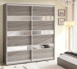 Шкаф-купе 0,9м Модель-4 двухдверный с зеркалом