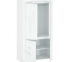 Шафка Мебельбос 4D [Q] 2 дверна білий глянець Lingo 106 см