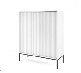 Комод Нова / Nova К104 высокий Белый/Черные ножки