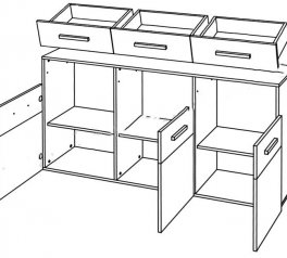Комод 3D3S Соло