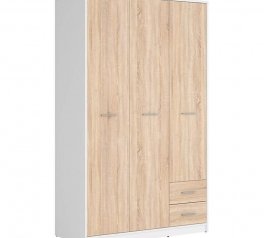 Шкаф SZF3D2S BRW Poland Nepo Plus 3 дверный дуб сонома 119 см