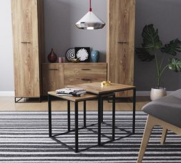 Стол журнальный 2 в 1 Ascet Дуб Барокко янтарный