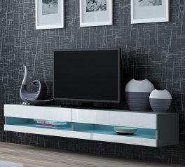 Тумба под ТВ Vigo / Виго RTV180 Серый мат/Белый глянец Cama Ширина 180 см