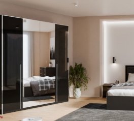 Модульная спальня Enni/Энни Миромарк Черный/Черный глянец