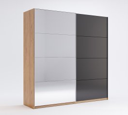 Шкаф-купе с зеркалом Миромарк Луна 2 дверный дуб крафт 200 см