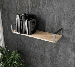 Полка настенная сонома/черный XR28