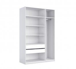 Шкаф 3дв з зеркалом Миромарк Империя 3 дверный белый 140 см