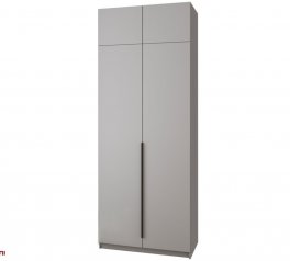 Шкаф Mebelstar Оскар двухдверный с антресолью Серая мышка 100 см