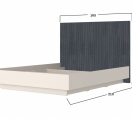 Ліжко LOZ160 без вкладу Монако Кашемір / Елегантний сірий софттач
