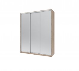 Шкаф-купе с зеркалами Дорос Сити Лайт дуб сонома 3 дверный 180 см