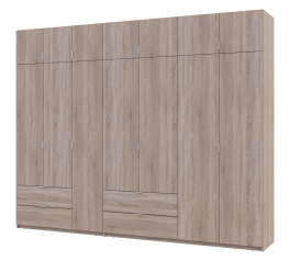 Шкаф для одежды Дорос Лукас дуб сонома 7 дверный 300 см
