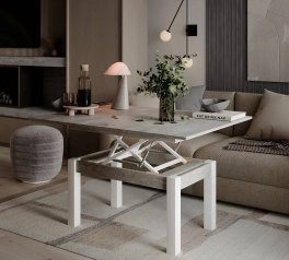 Стіл-трансформер B-Fly Art In Head Береза полярна / Венге