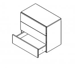 Тумба навісна KOM3S Верто Дуб сонома / Кашемір