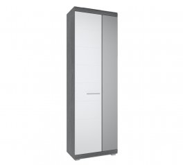 Шкаф Сокме Флорес 2 дверный Сосна фигурная / Белый глянец