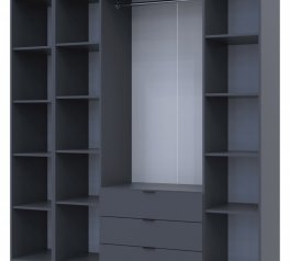 Шкаф Дорос Гелар графит с Этажеркой 4-х дверный 193,2 см