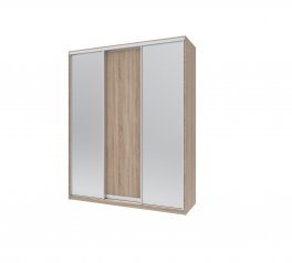 Шкаф-купе с зеркалом Дорос Сити Лайт дуб сонома 3 дверный 225 см